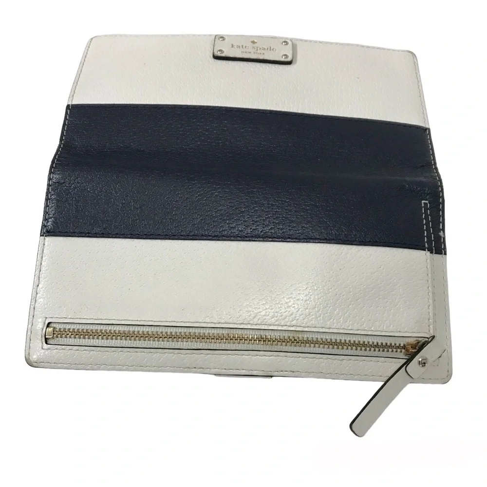 Kate Spade Leather Blue Colorblock Wallet AS IS
